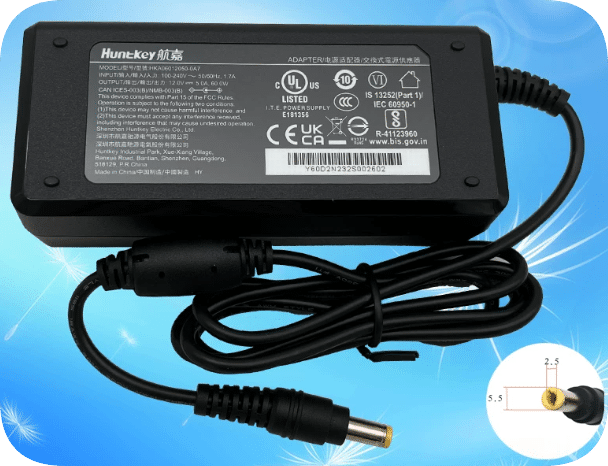 *Brand NEW*Huntkey 12V5A power adapter HKA06012050-7F 0A7(7C) all-in-one monitor industrial grade Power Supply
